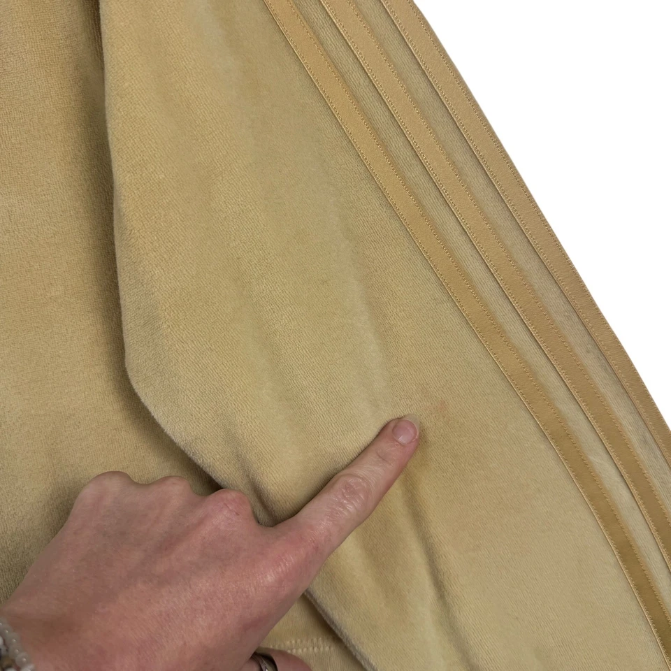 Adidas Sudadera Recortada Cuello Redondo 3 Rayas Atletismo Cómoda Top M Amarillo Mantequilla Foto 3 de 4