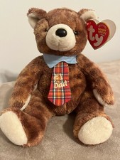 Ty brand 1 Dad brown bear beanie baby Pappa 2004