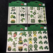 St. Patrick'S Day Temporary Tattoos, 53 Pieces Irish Tattoos with Shamrocks NOS