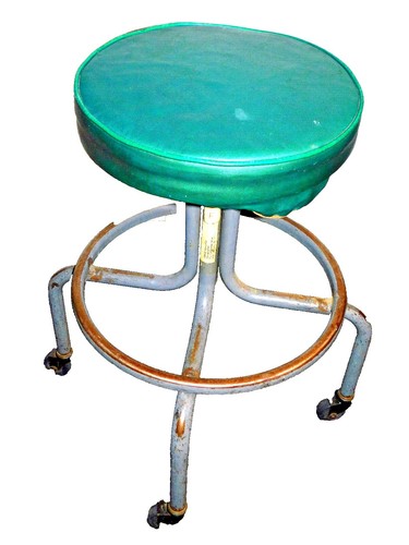 Vintage TOLEDO Swivel Drafting Chair. Metal Industrial Design