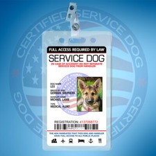 CUSTOMIZE EMOTIONAL SUPPORT THERAPY SERVICE DOG ID CARD ESA BADGE TAG BRWE
