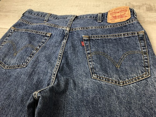 Levis 550 Jean Shorts Relaxed Fit 100% Cotton Denim Mens Size 38 - Picture 7 of 12
