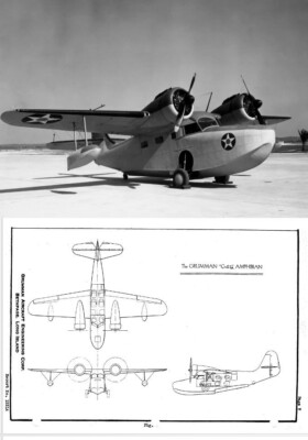 GRUMMAN GOOSE G-21 FLYING BOAT PERIOD MAINTENANCE MANUAL PDF WW2 1930's 