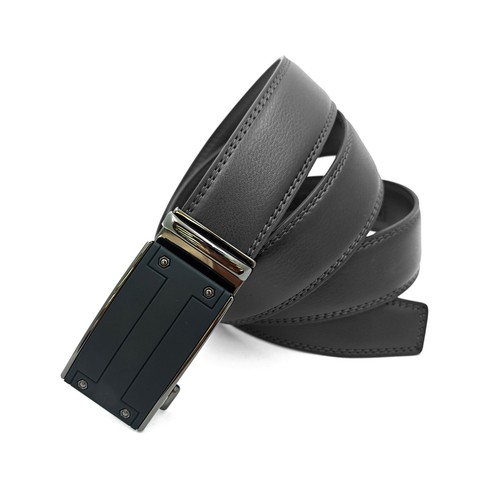 New Genuine Leather Mens Ratchet Belt Belts For Men Adjustable Automatic Buckle - Picture 14 of 50