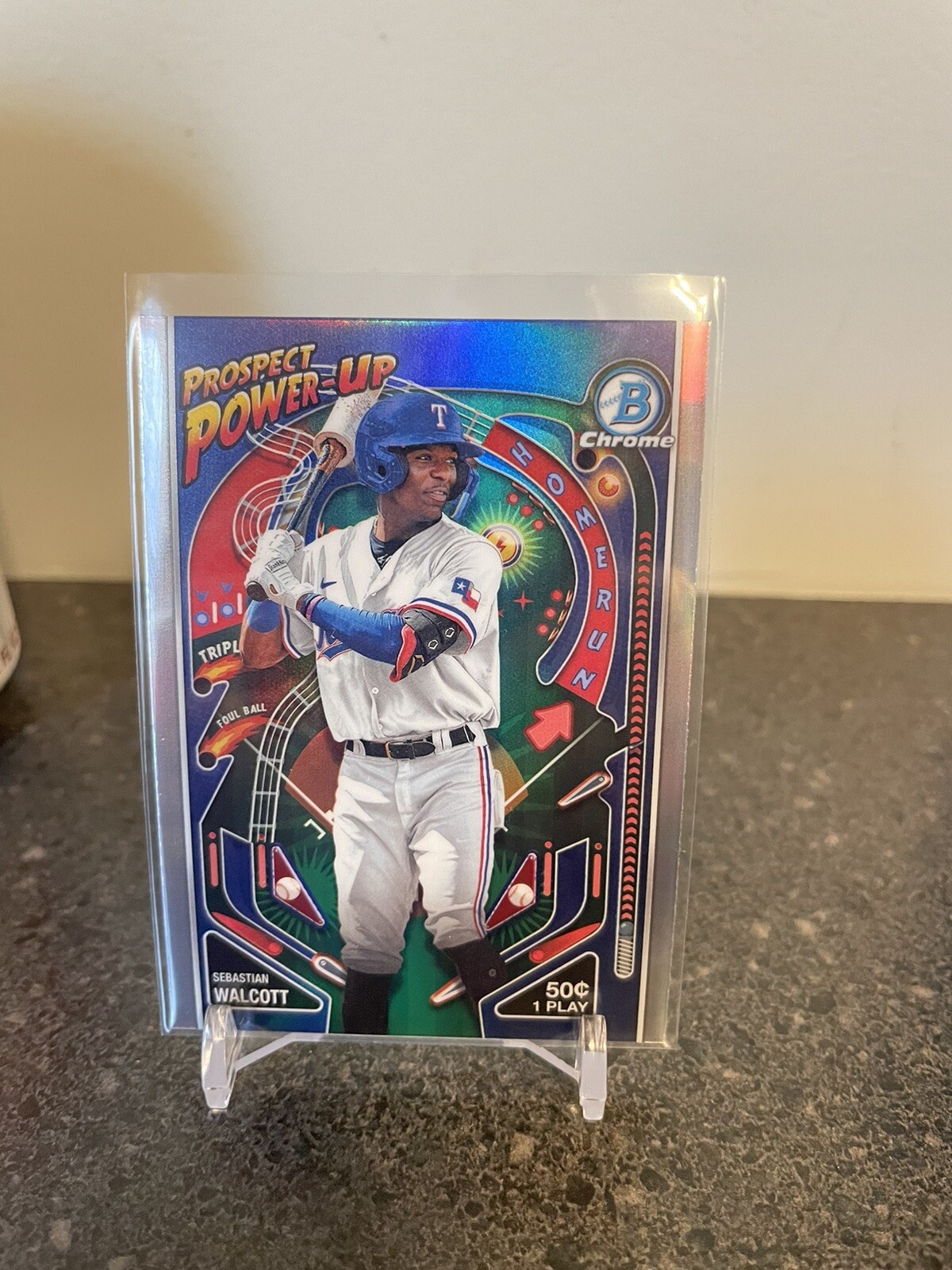 SEBASTIAN WALCOTT (TEXAS) - 2024 BOWMAN CHROME "PROSPECT POWER-UP" INSERT RC