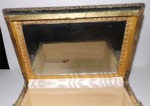 A Rare 19th. C. French Antique Cartonnage or Elegant Box with Mirror - Picture 7 of 8