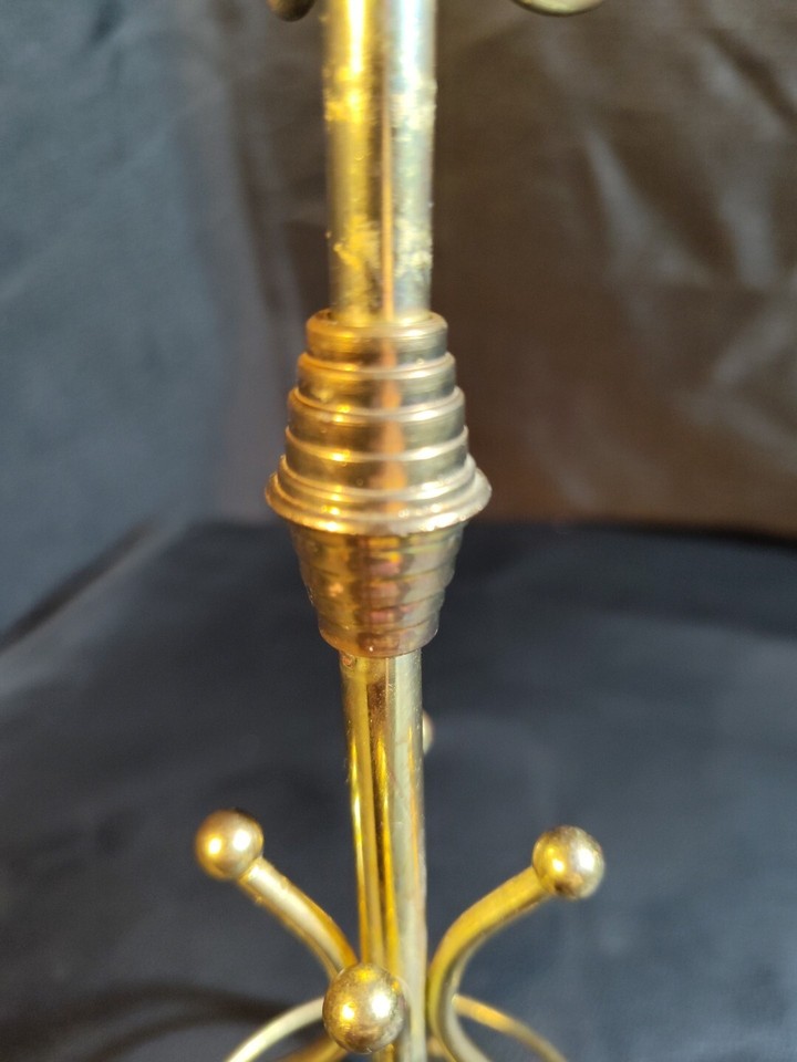 Vintage Brass And Metal Jewelry Rack / Necklace Holder Hanger 11.5 x4