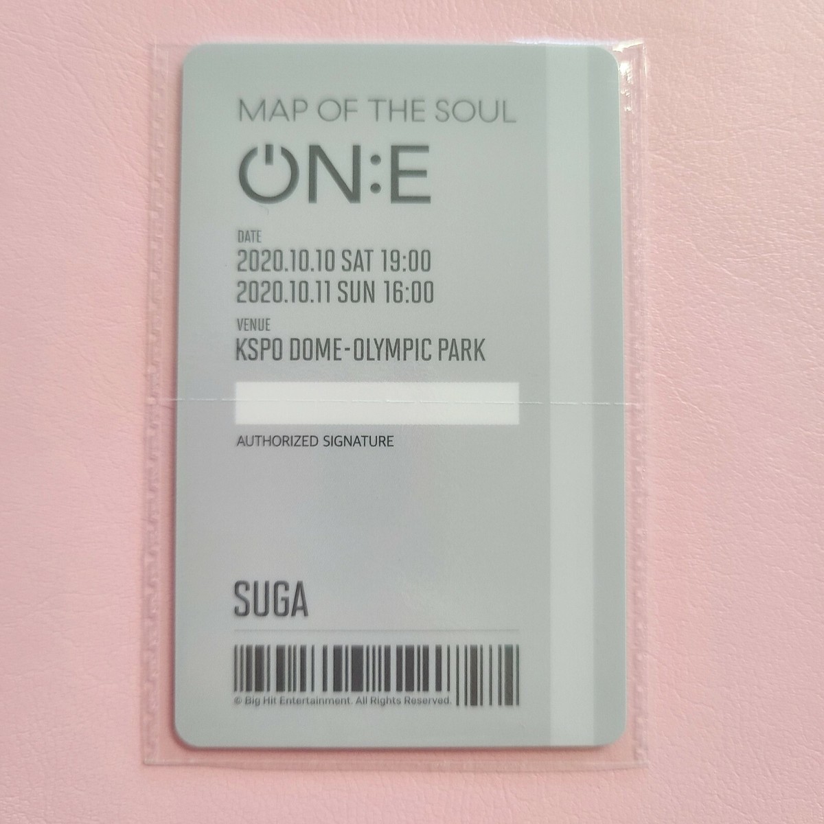 BTS MOTS ON:E トレカ チケット MAP OF THE SOUL BTS MOS ON:E ONE Official ticket Photo Card PC MAP OF THE SOUL | eBay