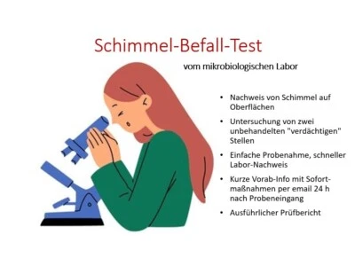 MST BIOANALYTIK - LABORANALYSE Schimmel Befall Test für 2 Oberflächen - schnelle Laboranalyse inklusive