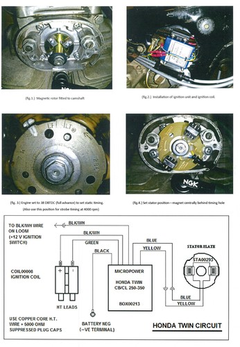 KIT293 Eléctrico. Encendido Honda CB CL 250 350 twin Boyer kit de encendido electrónico - Imagen 3 de 4