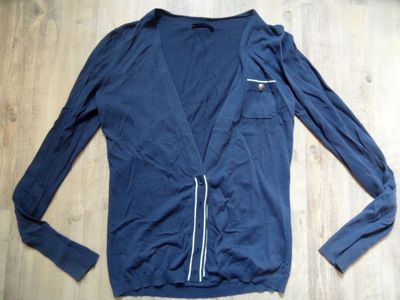 Drykorn lightweight cotton cardigan blue size S excellent KoS817