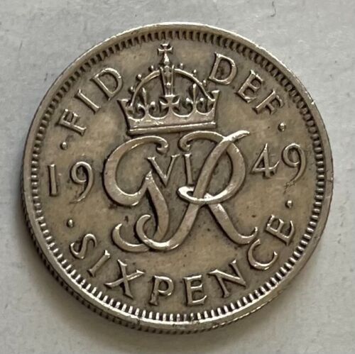 Great Britain 6 Sixpence 1949 - King George VI- Circulated