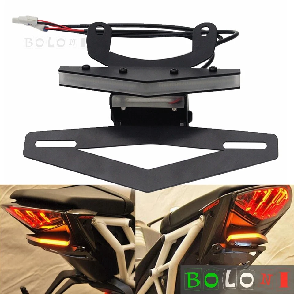 Eliminador de guardabarros con luces LED de señal de giro para KTM 1290 Super Duke R 2014-2019 Foto 2 de 4