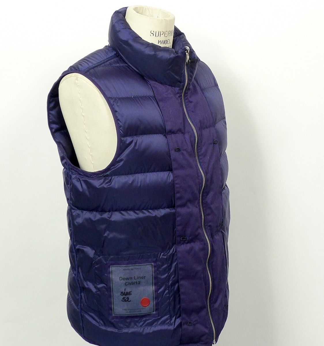 TEN 10 C NAVY DOWN LINER VEST US SIZE 42 NWT #215 | eBay