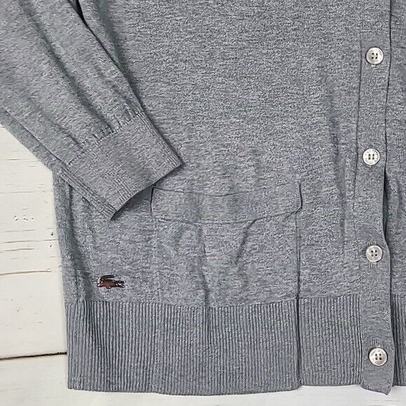Lacoste Grey Womens Grandpa Cardigan Sweater Size… - image 2