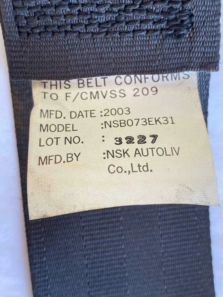 2003 HYUNDAI SONATA Rear Seat Belt Lap and Shoulder Belt Left Driver Side LH - Image 3 of 4