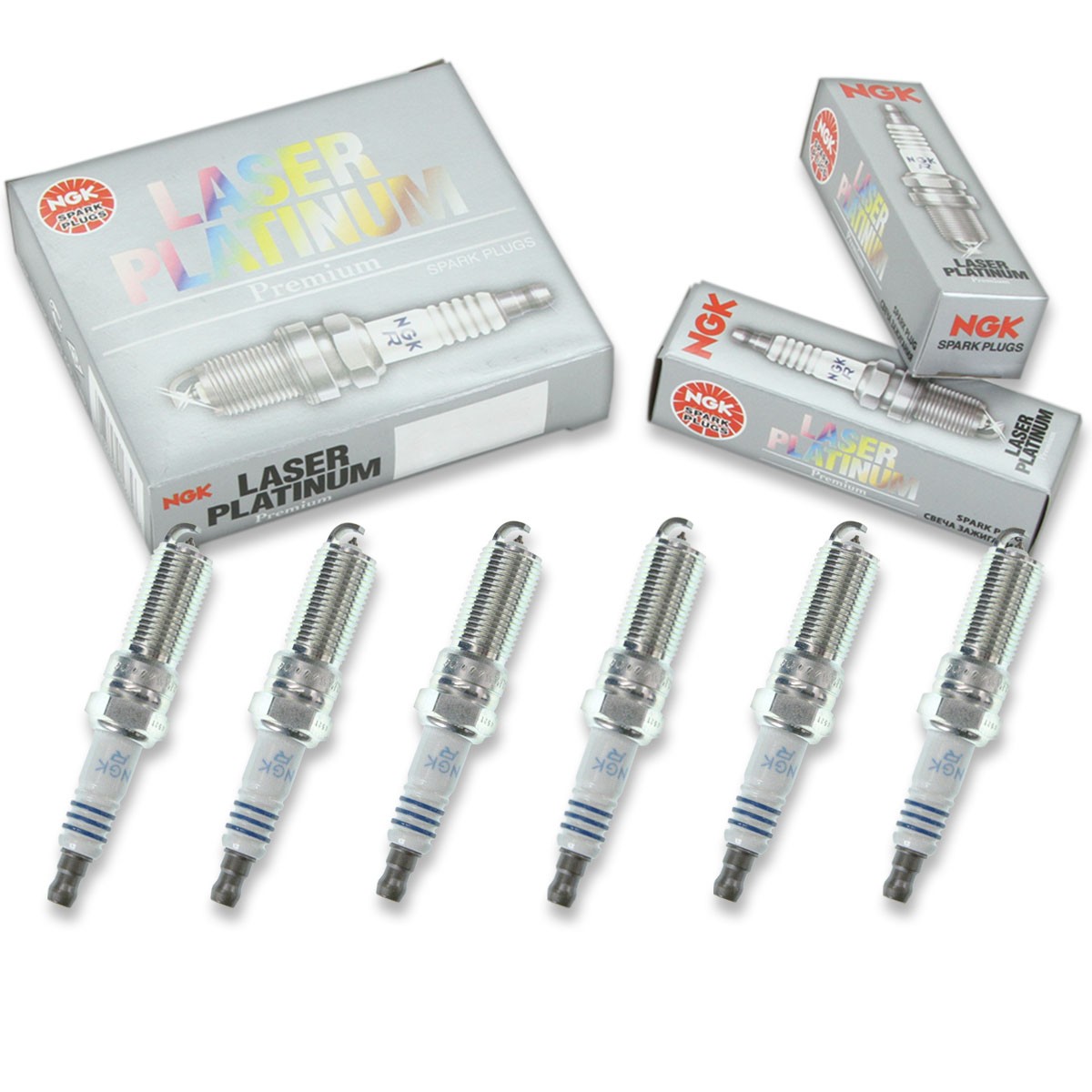 6 pcs NGK Laser Platinum Spark Plugs for 2011 Saab 9-4X 3.0L V6 - Engine Kit uu