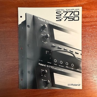 VINTAGE ROLAND S-770/750 DIGITAL SAMPLER ORIGINAL INFORMATIONAL BROCHURE