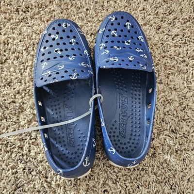 Floafers Navy Blue Anchor Pattern Casual Shoes