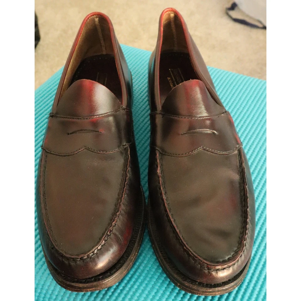 Mocasín Johnston & Murphy Aristocraft Borgoña Granate Cuero Sangre de Buey Penny 13 A Foto 4 de 4