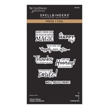 Spellbinders BetterPress Plate  Die Set-Happy Sentiments