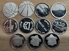 Lot of 11 -  1 Gram .999 Fine Silver Rounds Fractional. Sports, Colored