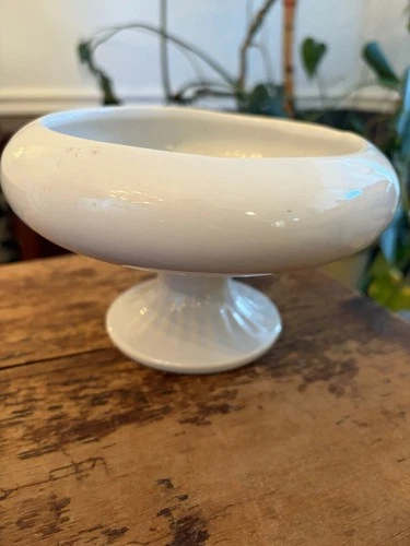 Vintage McCoy Floraline Semi-Gloss Off White #430 Pedestal Planter
