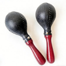 Handheld shaking sand hammer rhythm percussion instrument with wooden handle