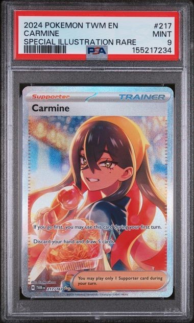 CARMINE 217 PSA 9 2024 POKEMON TWILIGHT MASQUERADE SPECIAL ILLUSTRATION RARE