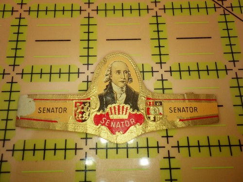 Vintage Senator Cigar Band George Washington Portrait Litho Ephemera Tobacciana