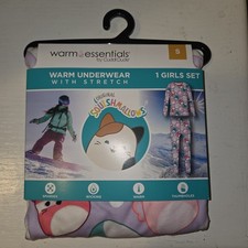 Cuddl Duds Girls Squishmallows Warm Underwear Size Small (6-7) NWT