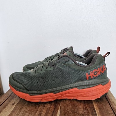 Hoka One One Challenger ATR 6 Men's Size 13D US 1106510 TFST Green Orange Trail