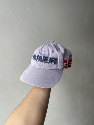 Napapijri Semi-Distressed Purple Cotton Cap Hat Embroidered Logo