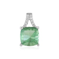 Schicker GrüNer Fluorit-Silber-AnhäNger