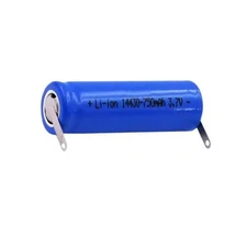 3.7v 14430 750mAh Li-ion Battery + Tabs Rechargeable Shaver PT730 735 720 724