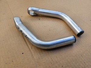 Vintage 90s Onza Mountain Bike Bar Ends Aluminum 7" Long 22.2mm Clamp Silver