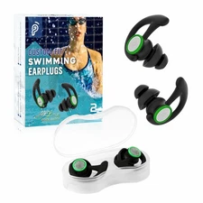 Hearprotek 2 Pairs Ear Plugs for Swimming Adults Reusable Custom-fit Swim Wat...