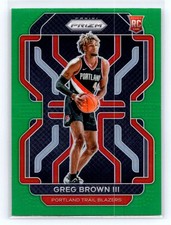 2021-22 Panini Prizm #291 Greg Brown III Green
