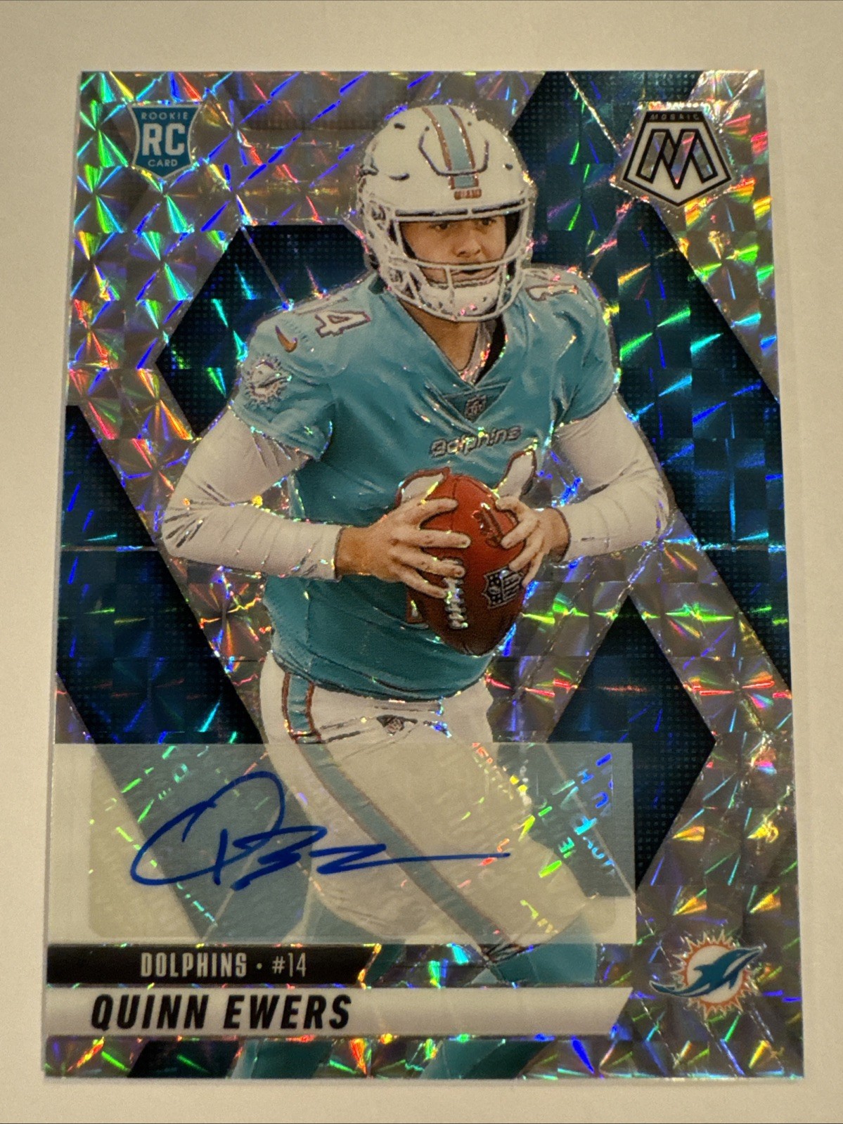 2025 Panini Mosaic Quinn Ewers Auto Silver Prizm RC #308