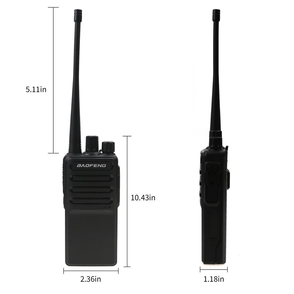 2PC 5W UHF 400-470MHz BF-C5 Walkie Talkie Portable Ham Two Way Radio - Image 3 of 4