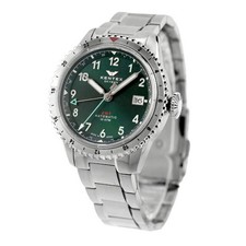 Kentex SkyMan GMT Men's Watch S809M-03 Green Stainless Steel Auto Used