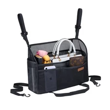 WLLWOO Car Net Pocket Handbag Holder Between Seats Back Storage Organizer Pur...