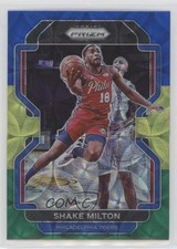 2021-22 Panini Prizm Choice Blue Yellow & Green Prizm Shake Milton #58 0b3