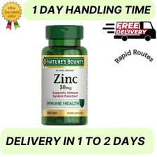 Nature's Bounty Zinc Supports Immune Health 50mg 100 ct Caplets