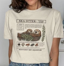 Vintage Replica Otter, Sea Otters Monterey Bay Aquarium T-Shirt
