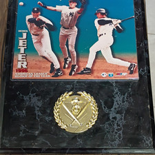 Derek Jeter 1996 Rookie of the Year Vintage Plaque New York Yankees Baseball