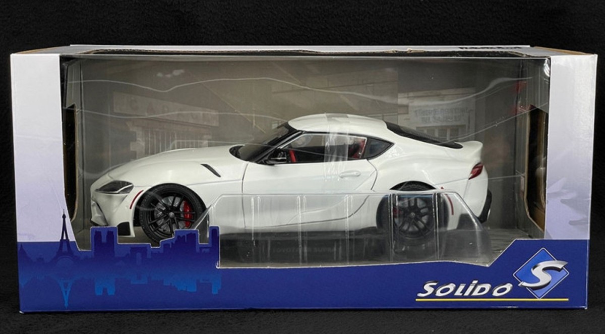 【1/18 ミニカー】トヨタ　GRスープラ2023 Solido Toyota GR Supra 2023 Echelle 1:18 Voiture Miniature - White