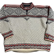 Dale Of Norway Windstopper Gore-WS Vintage 90s Mens Wool Knit Sweater XL Vale