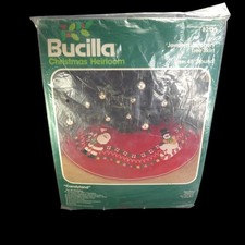 Bucilla Candyland Christmas Tree Skirt Kit Felt Applique Santa Snowmen Sealed