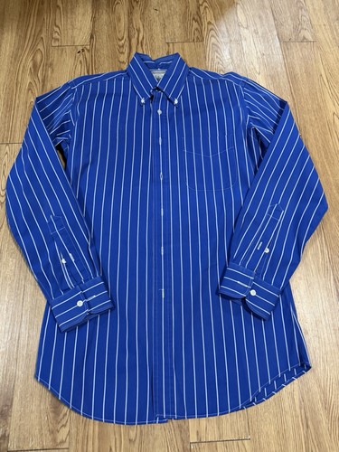 J.Press, J.Press Long Sleeve Button Down Shirt Mens Size Small Blue Striped Made In USA